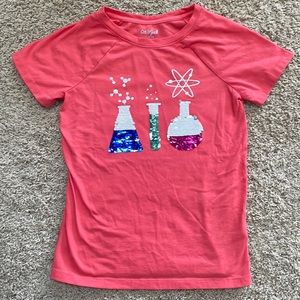 NW/OT Coral Cat and Jack glitter T-shirt